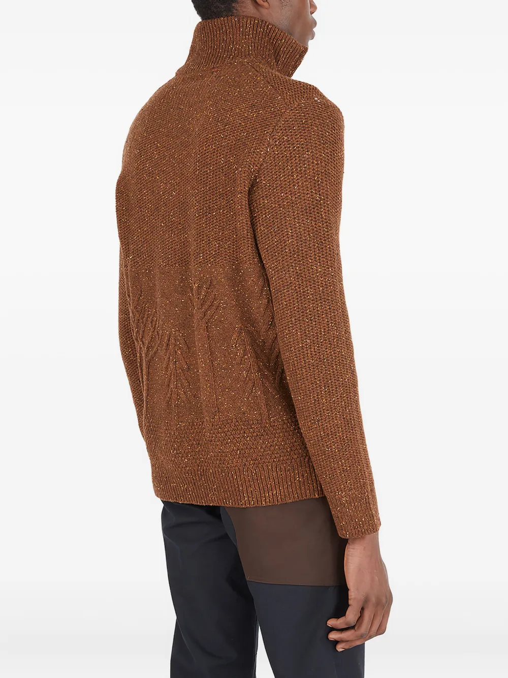 RANRA cable-knit zip-up cardigan Bruin