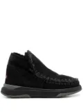 Mou whipstitch-trim boots - Black