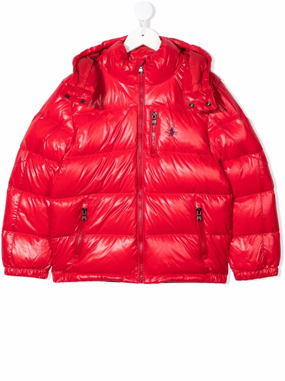 POLO RALPH LAUREN KIDS Donsjack met geborduurd logo Rood