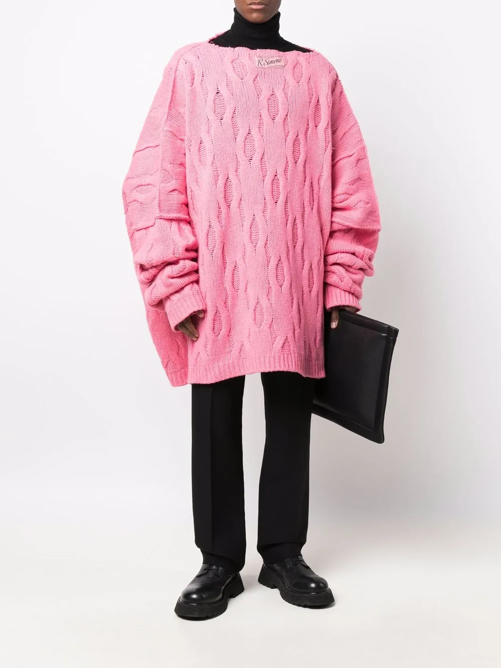 Image 2 of Raf Simons oversized-sleeve virgin wool jumper
