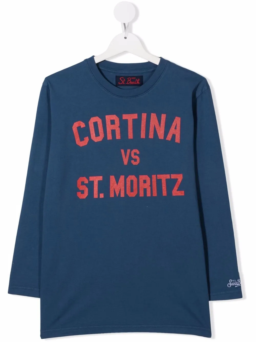 

MC2 Saint Barth Kids TEEN logo-print cotton T-Shirt - Blue