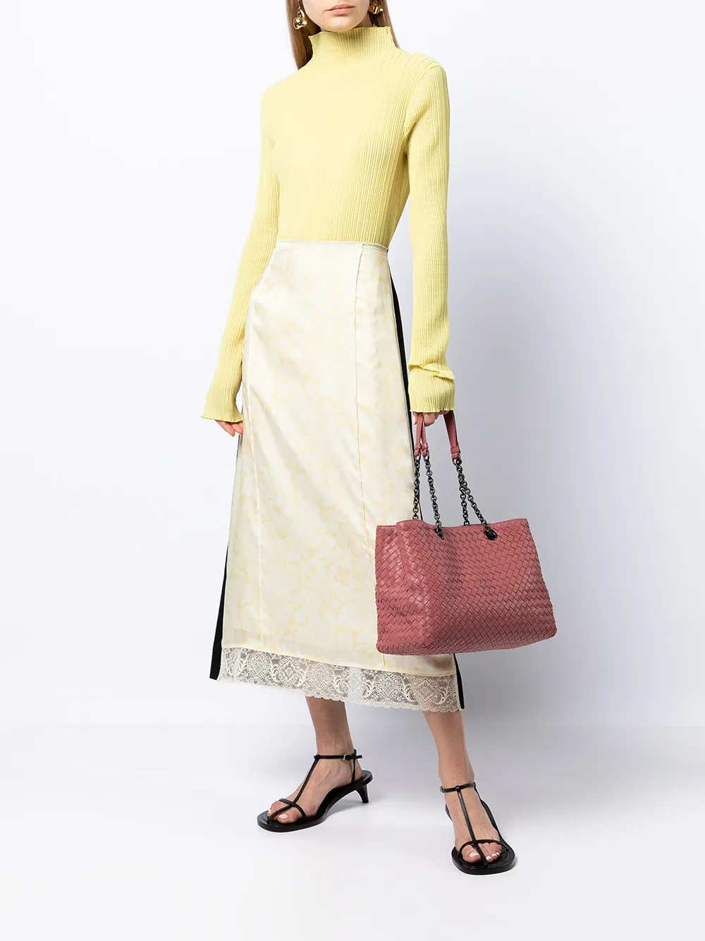 фото Bottega veneta pre-owned сумка-тоут с плетением intrecciato