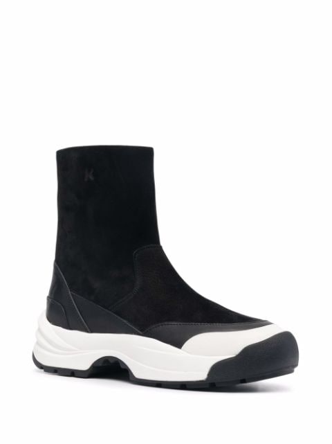 Kenzo black panelled chunky boots for women | FB62BT060L76 at Farfetch.com