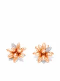 David Morris 18kt rose gold hedgehog diamond small stud earrings - Pink