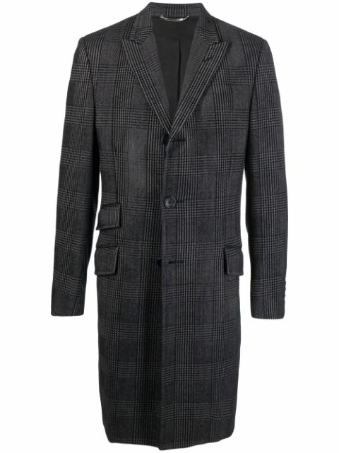 Versace Pre-Owned 2000s plaid check single-breasted coat