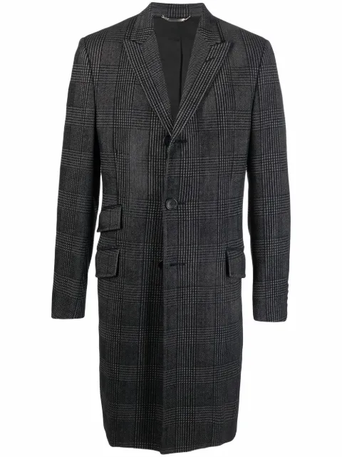Versace Pre-Owned abrigo a cuadros con botones 2000