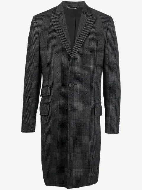 Versace Pre-Owned abrigo a cuadros con botones 2000