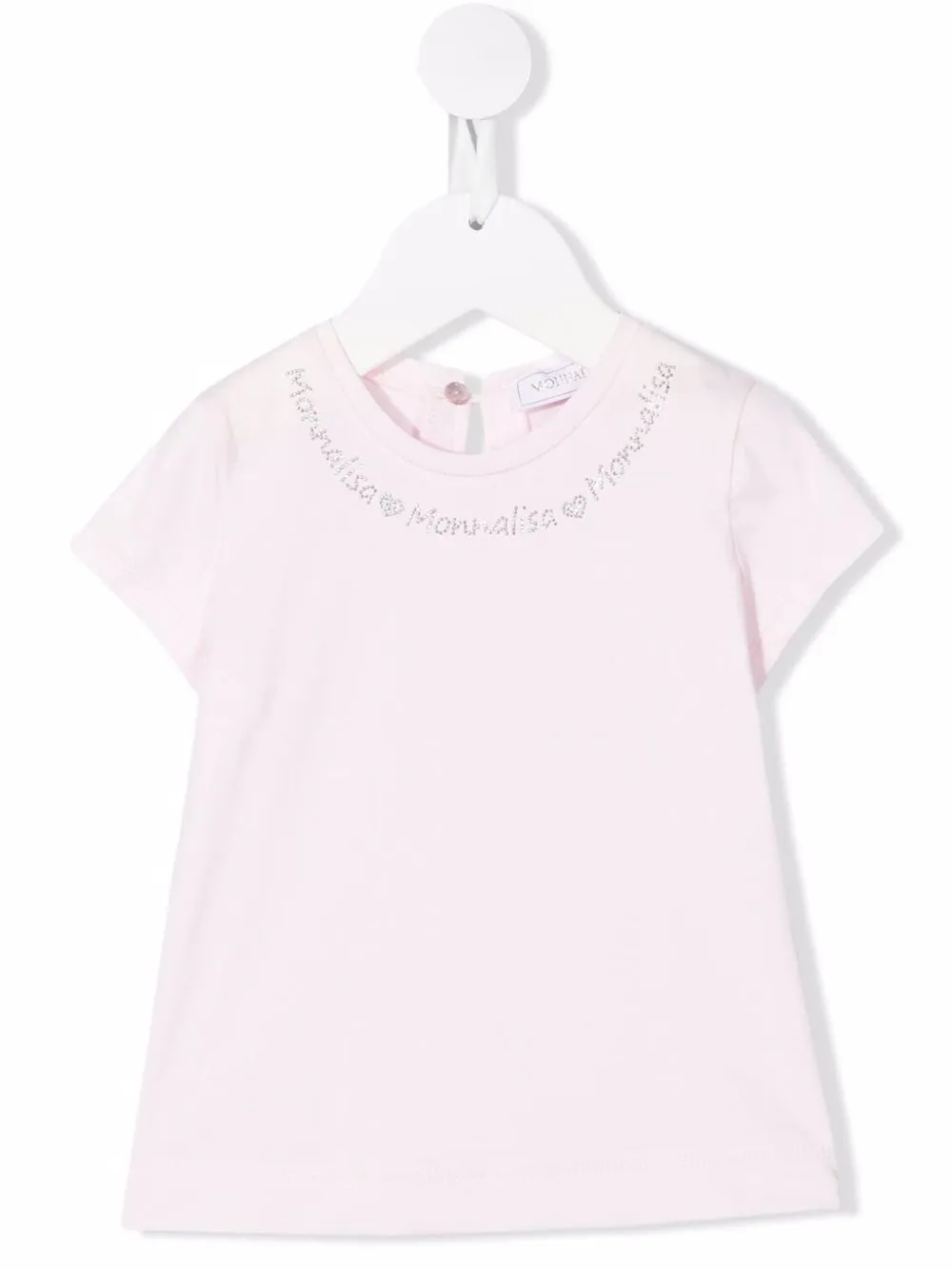 

Monnalisa embellished-logo T-shirt - Pink