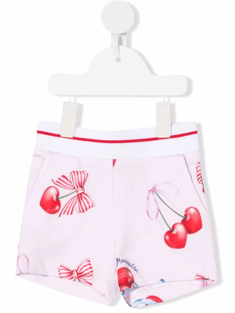 

Monnalisa shorts con cerezas estampadas - Rosado