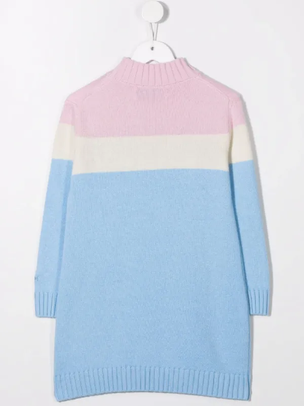 MC2 Saint Barth Kids Cutie intarsia-knit Dress - Blue