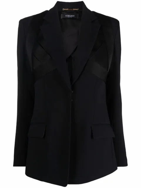 Versace satin tailored blazer