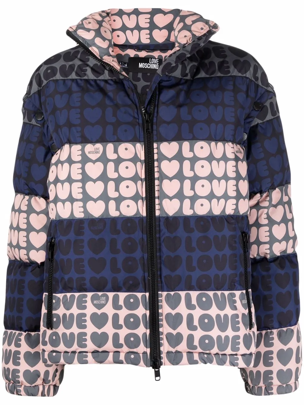 фото Love moschino пуховик allover love