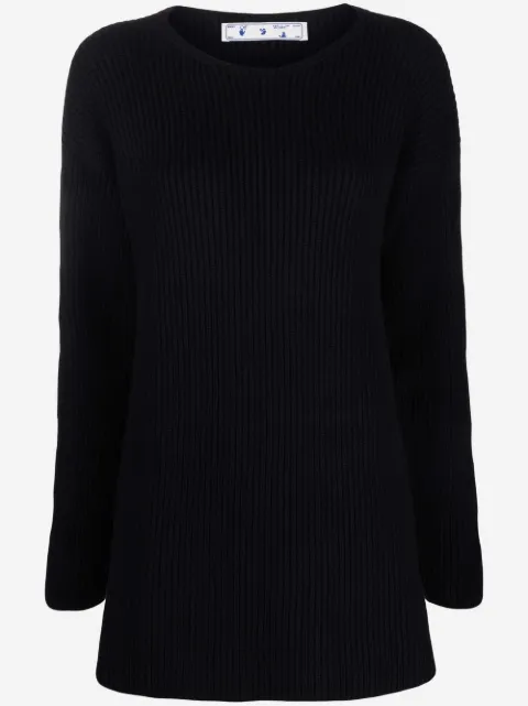 Off-White ribbed-knit wool jumper
