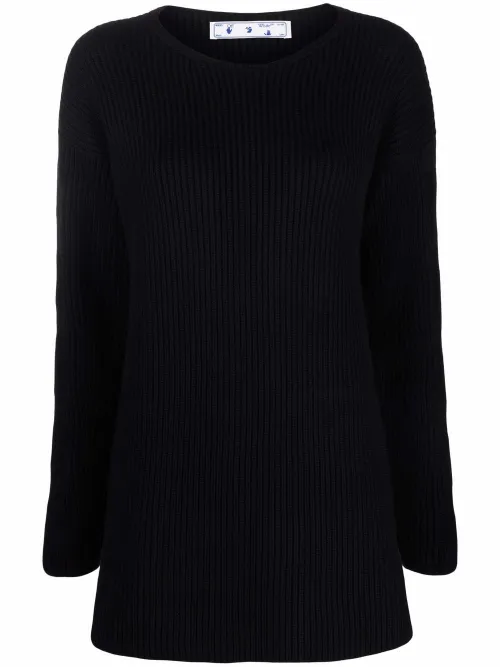 Pull nervuré en laine - Off-White - Modalova