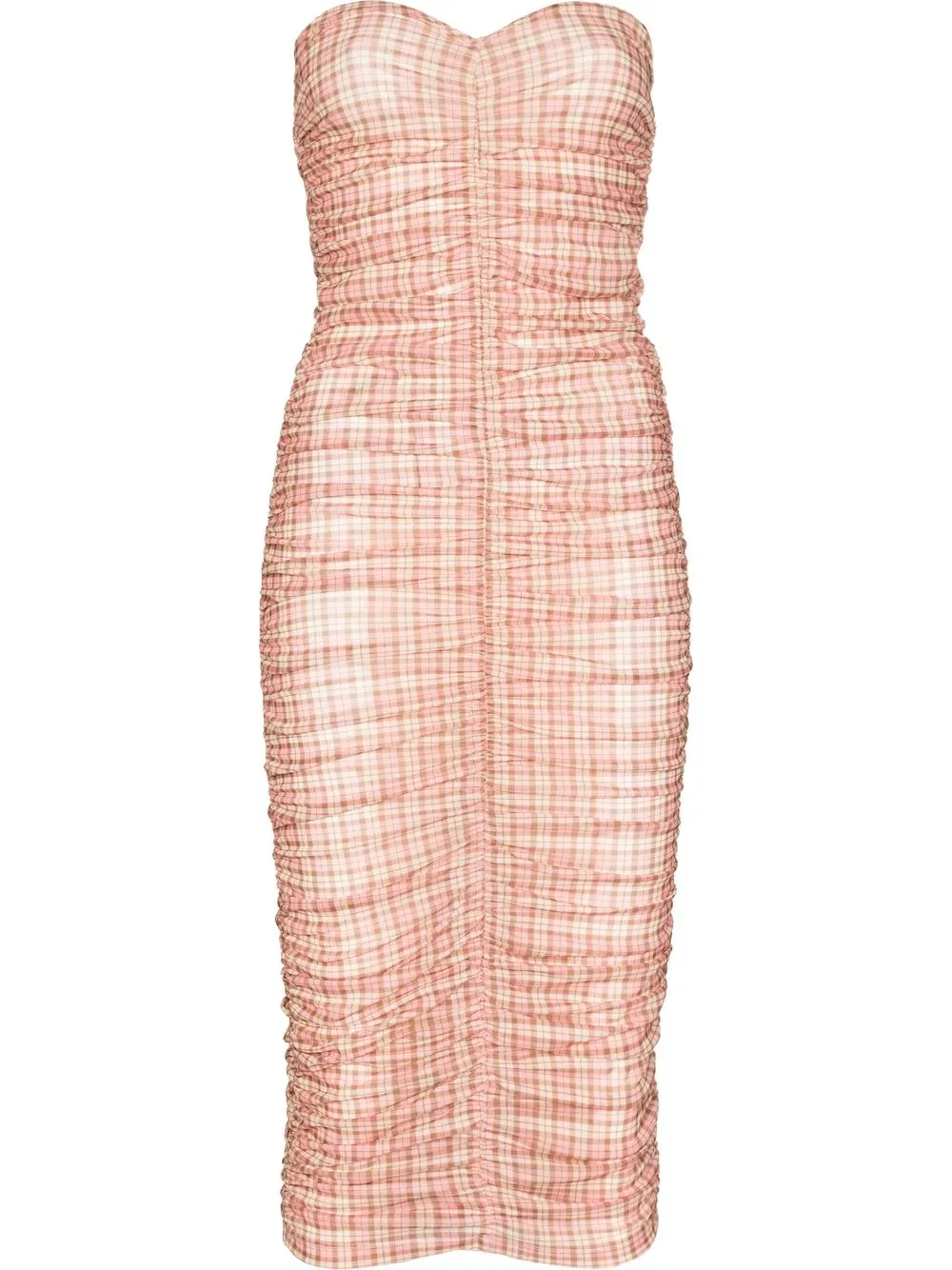 

Miaou Renzo ruched midi dress - Pink