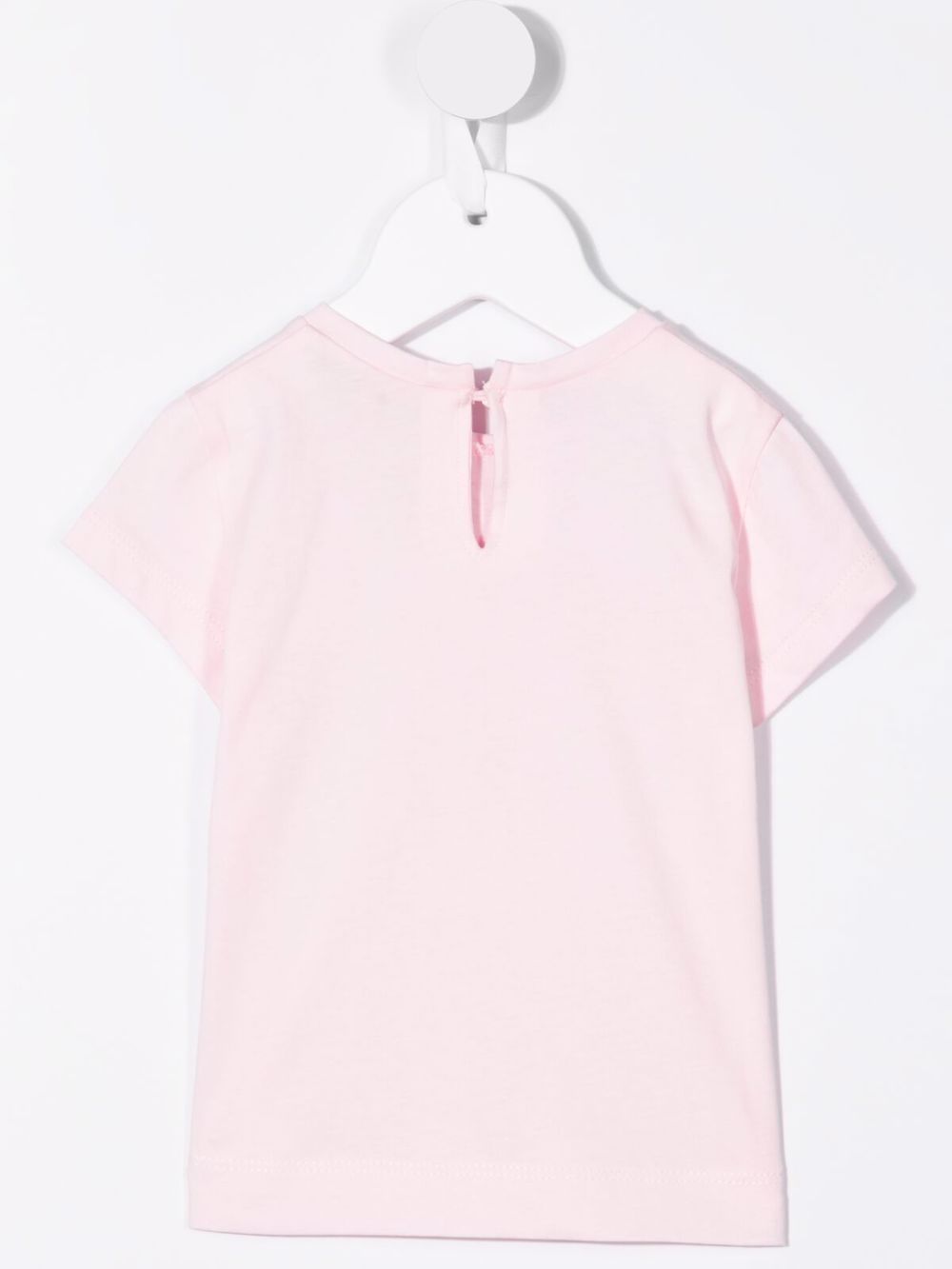 Monnalisa T-shirt met gehaakte applicatie - Roze