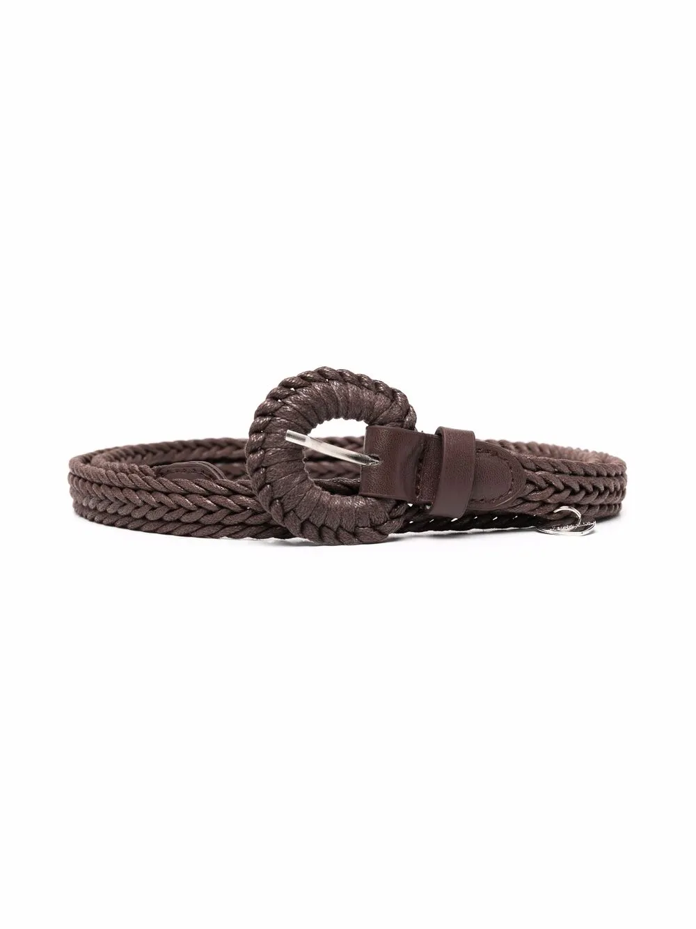 

Monnalisa braided logo-charm belt - Brown