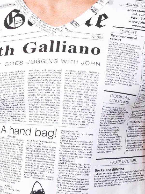 John Galliano Pre-Owned 2000s newspaper 