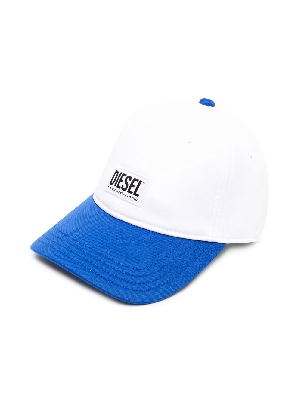 Diesel Kids' Embroidered Logo-patch Baseball Cap In White