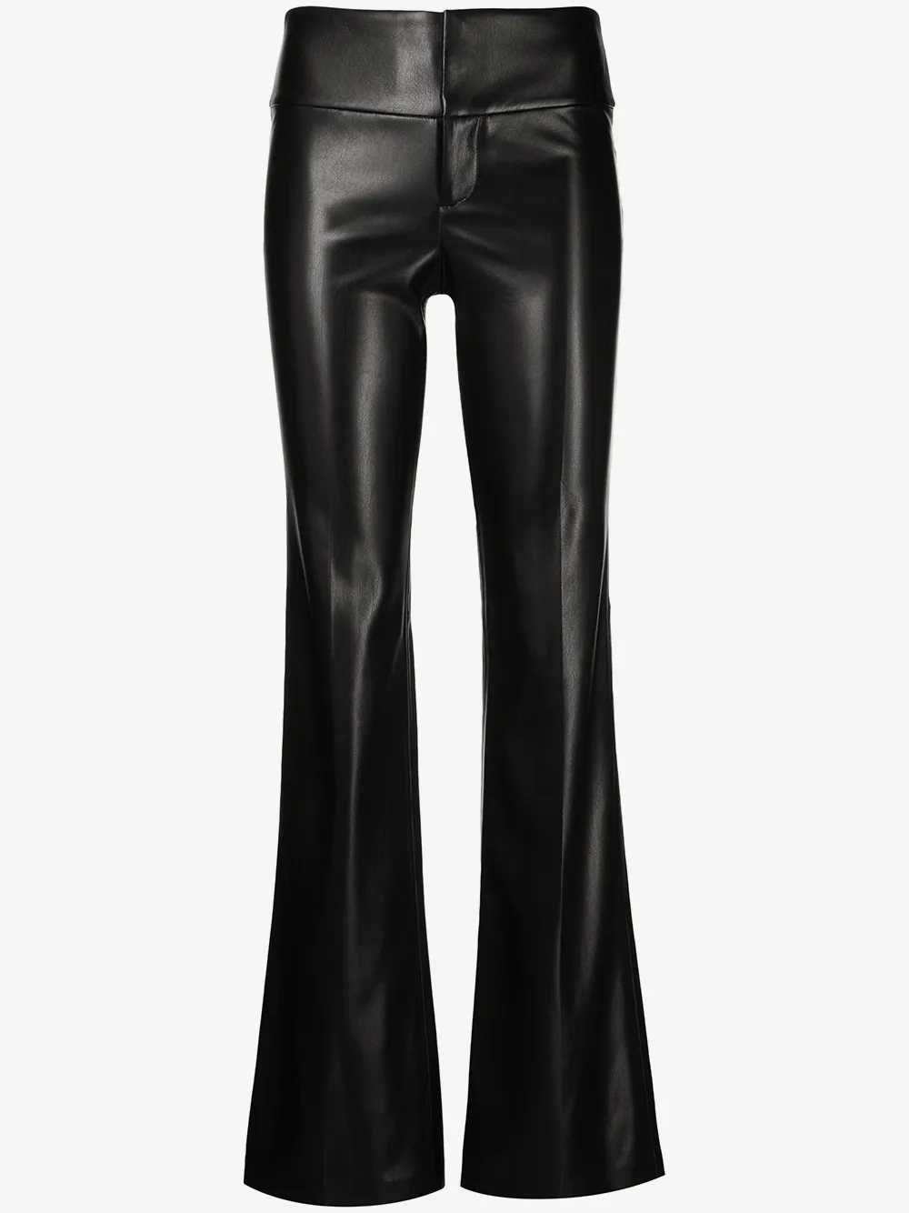 Olivia vegan leather flared trousers