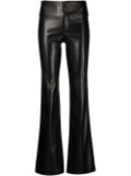 alice + olivia Olivia vegan leather flared trousers - Black