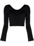 Natasha Zinko zip-up corset crop top - Black