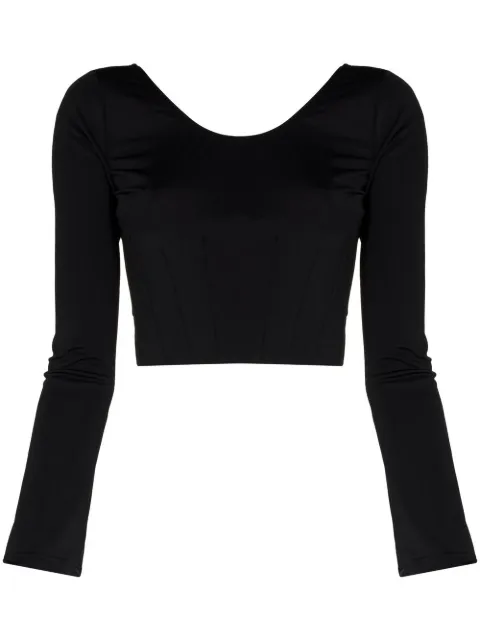 Natasha Zinko top corto estilo corset con cierre