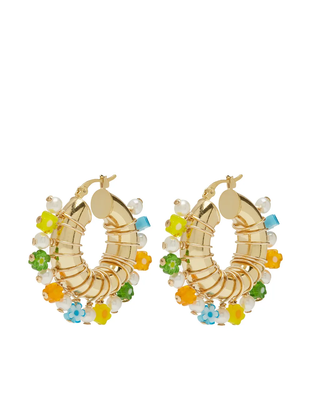 

éliou Kelly floral charm earrings - Gold