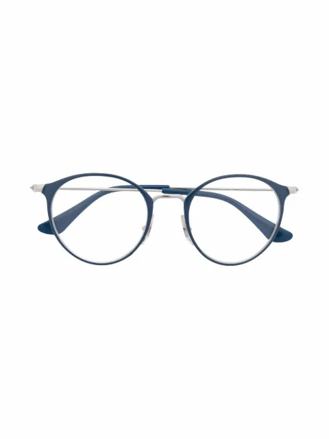 RAY-BAN JUNIOR lentes con armazón redonda y logo