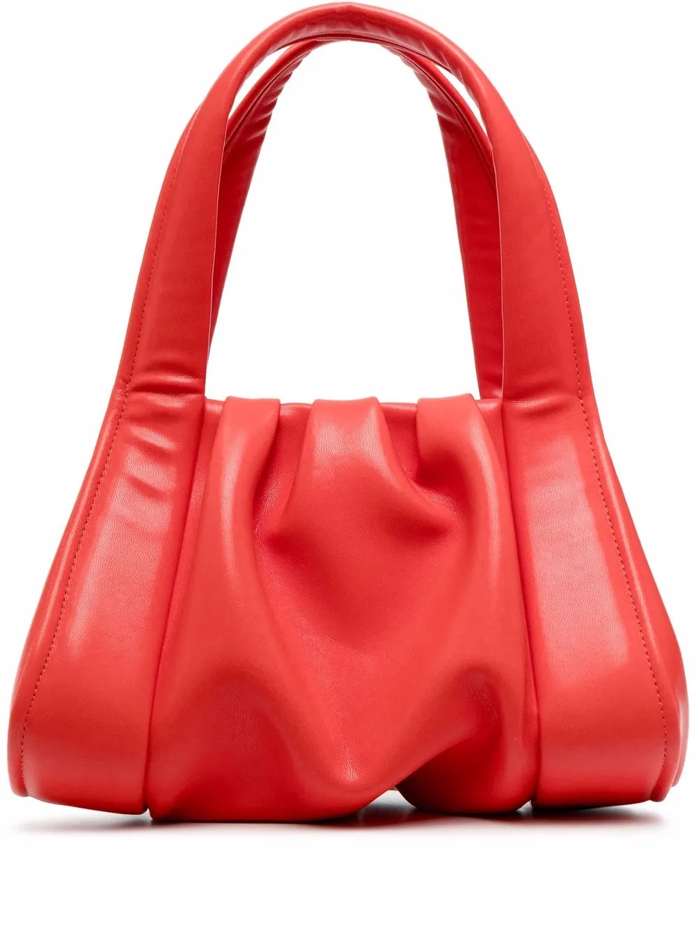 

Themoirè tote con pliegues - Rojo