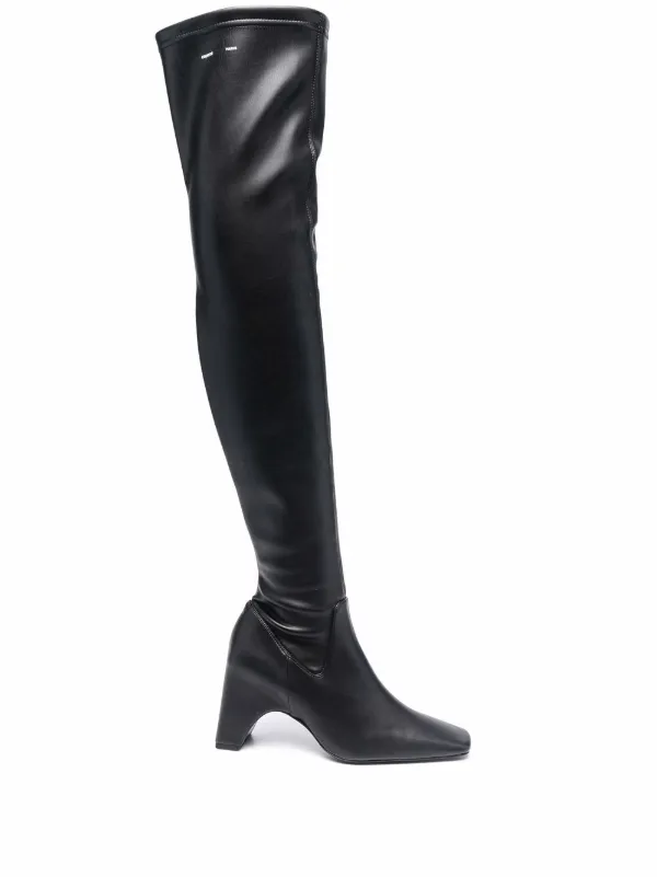 Shop Coperni thigh-high leather boots 