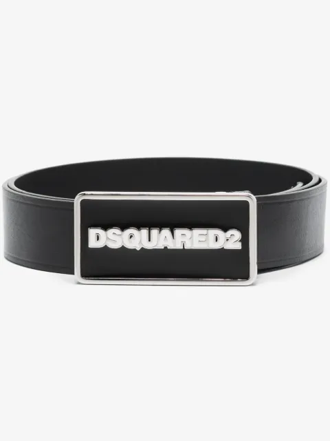 DSQUARED2 logo plaque belt 