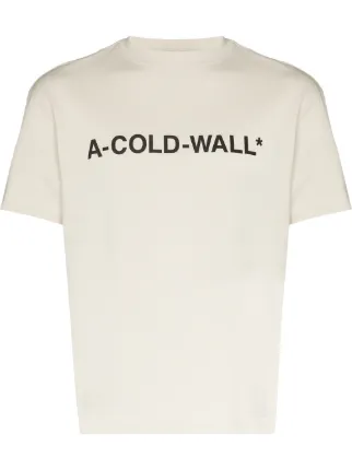 A-COLD-WALL★大人気早期完売★LOGO SHIRTS★限定 sale★ A-COLD-WALL* logo-print Cotton T-shirt | Neutrals | FARFETCH