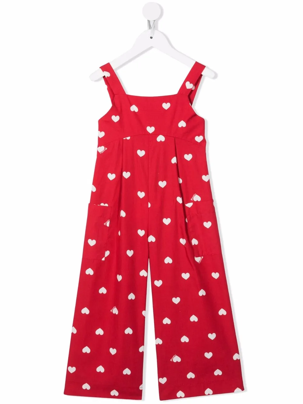 

Monnalisa jumpsuit con corazones estampados - Rojo