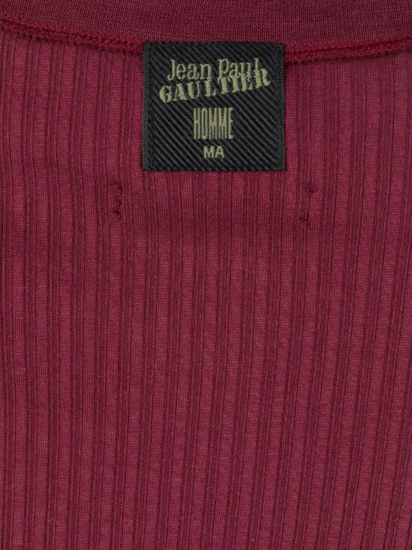 Jean Paul Gaultier Pre-Owned 2000s V-neck T-shirt | Red | FARFETCH