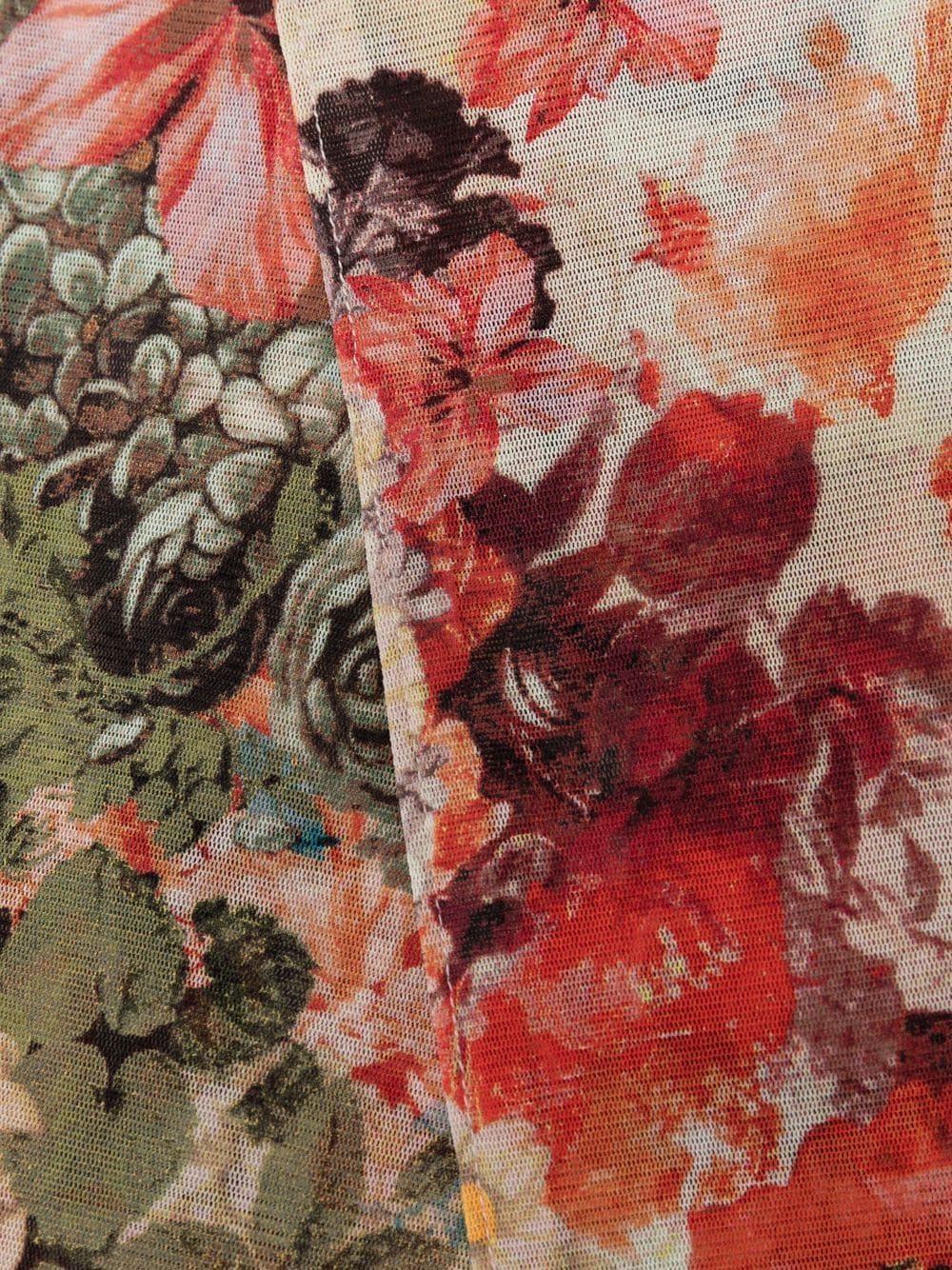 Pre-owned Jean Paul Gaultier 半透明花卉围巾（2000年代典藏款） In Neutrals