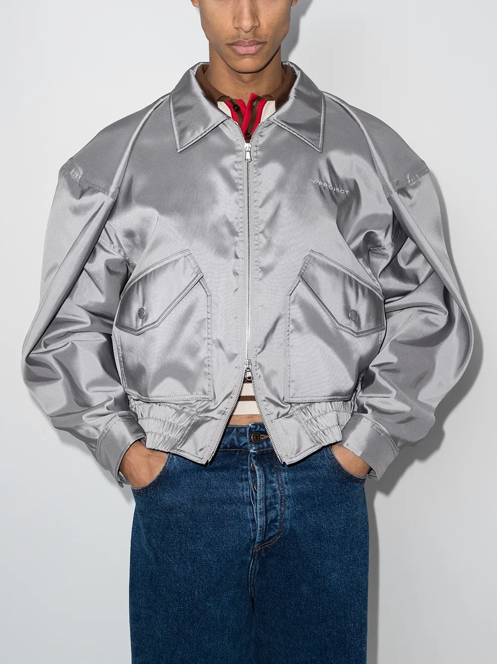 draped-shoulder bomber jacket