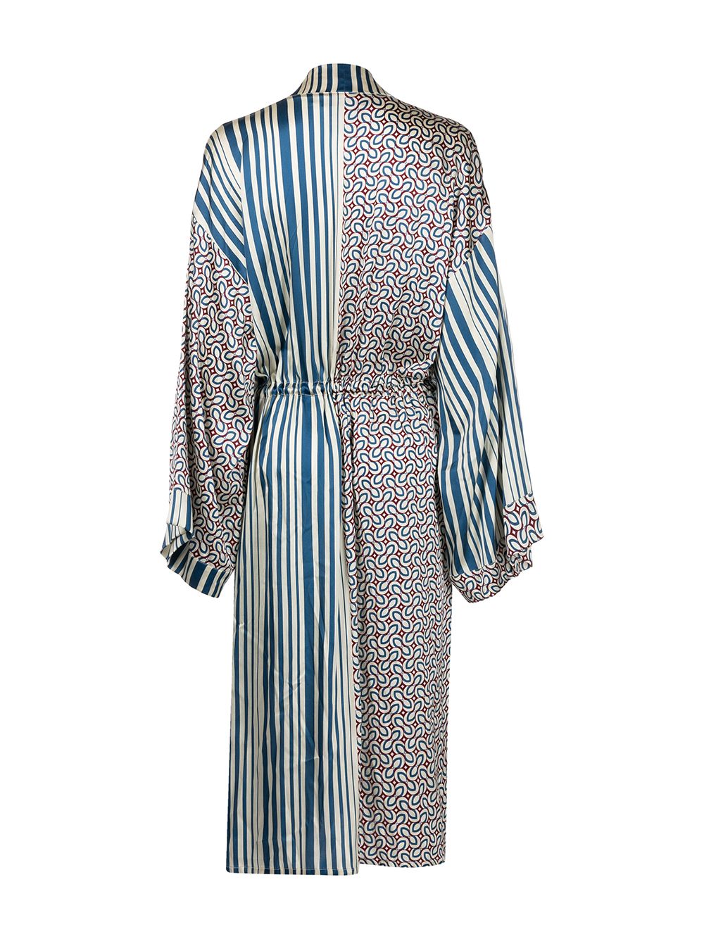 Shop Silvia Tcherassi Belmonte Mix-pattern Belted Robe In Multicolour