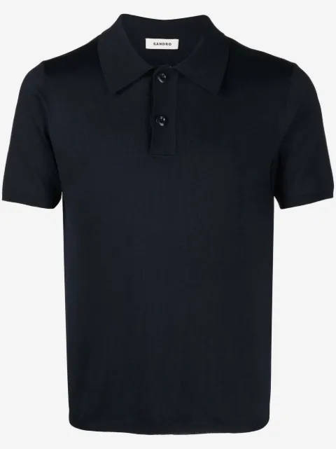 SANDRO playera tipo polo con cuello de pico