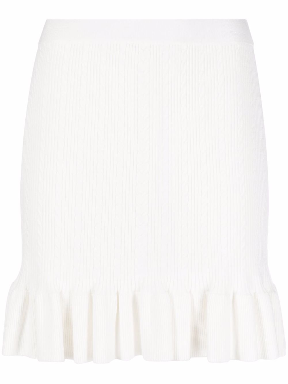 

SANDRO knitted frill hem skirt - White