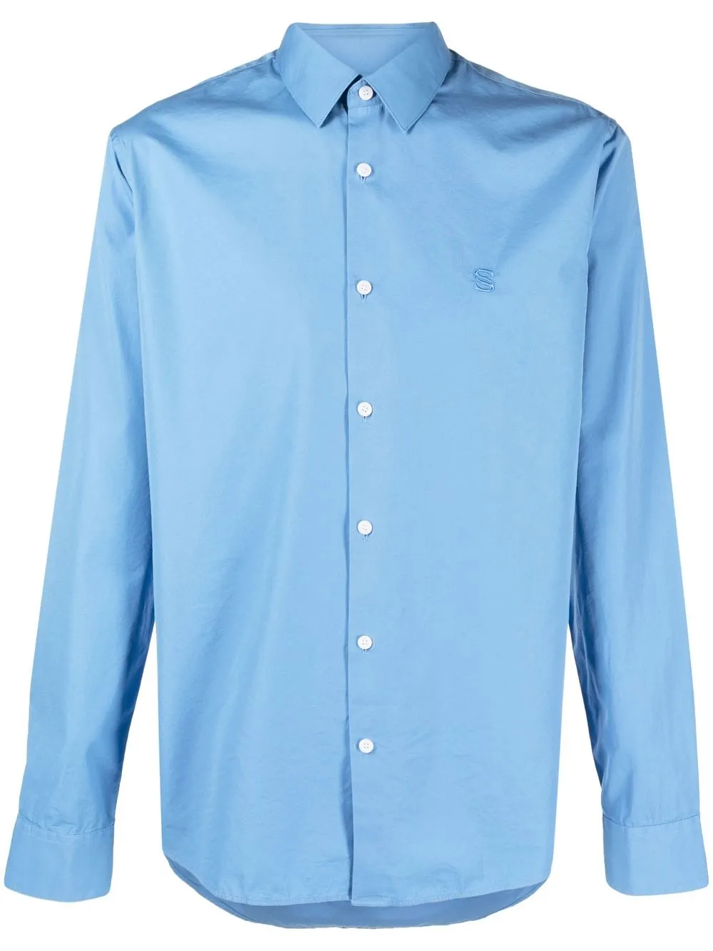 

SANDRO embroidered-logo long-sleeve shirt - Blue