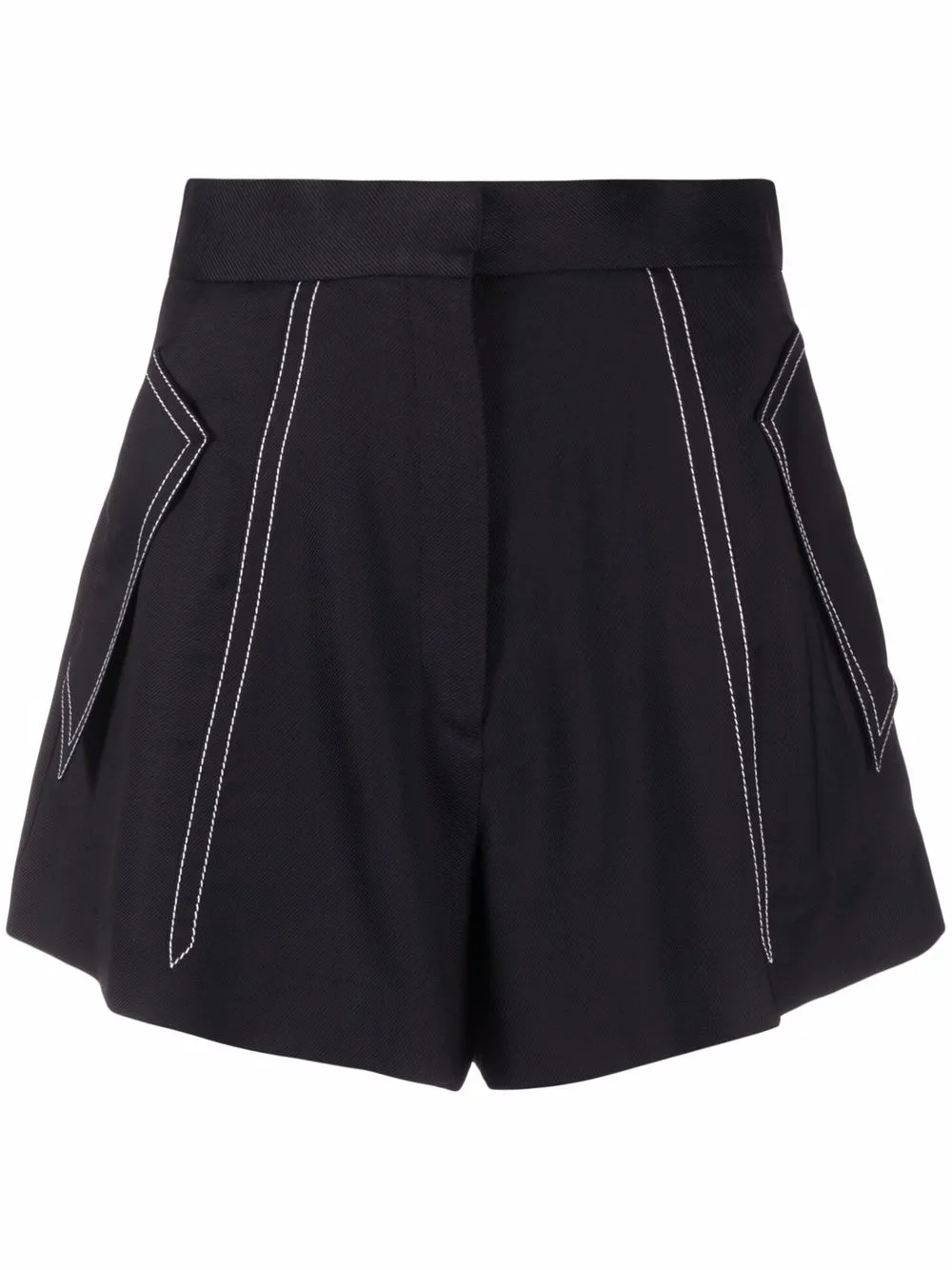 

SANDRO shorts de vestir con costuras en contraste - Negro