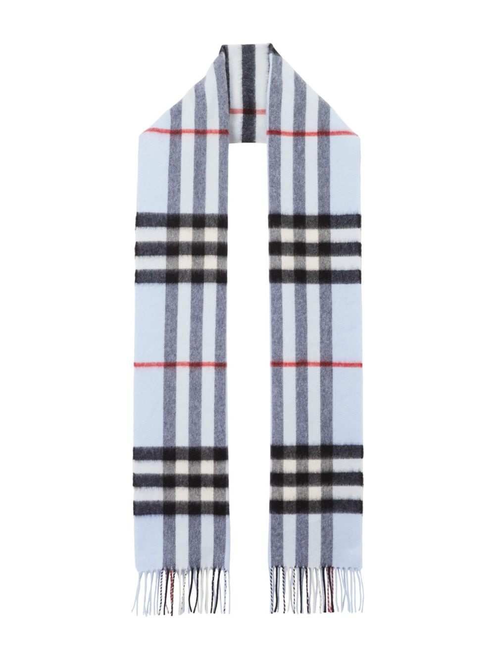 Shop Burberry The Classic Check-pattern Scarf In Blau