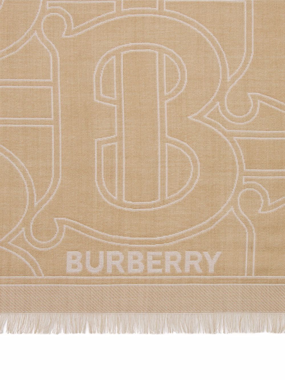 фото Burberry шарф с бахромой и монограммой