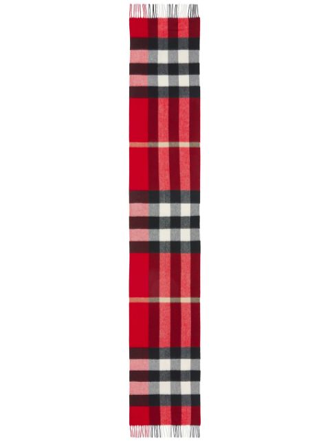 Burberry The Classic Check-pattern fringed-trim scarf Men