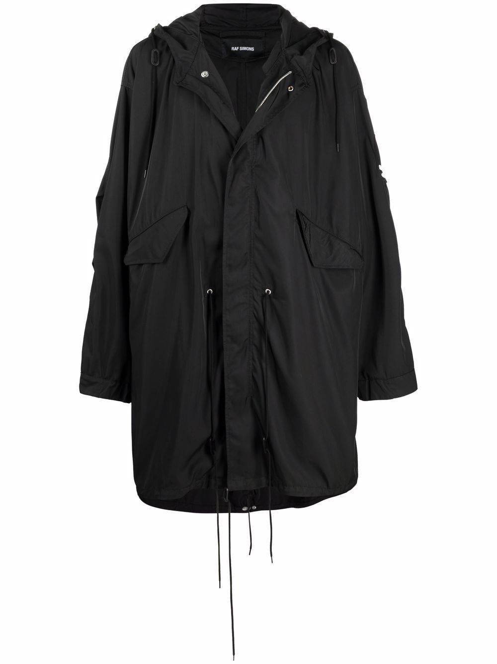 

Raf Simons parka oversize con estampado gráfico - Negro