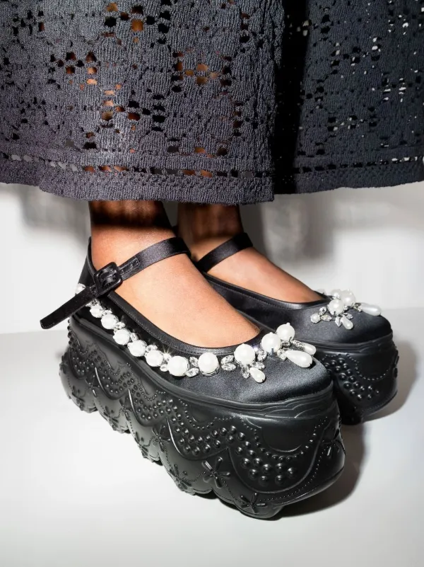 Simone Rocha ポニー チェーン フラット パンプス 39 シューズ-