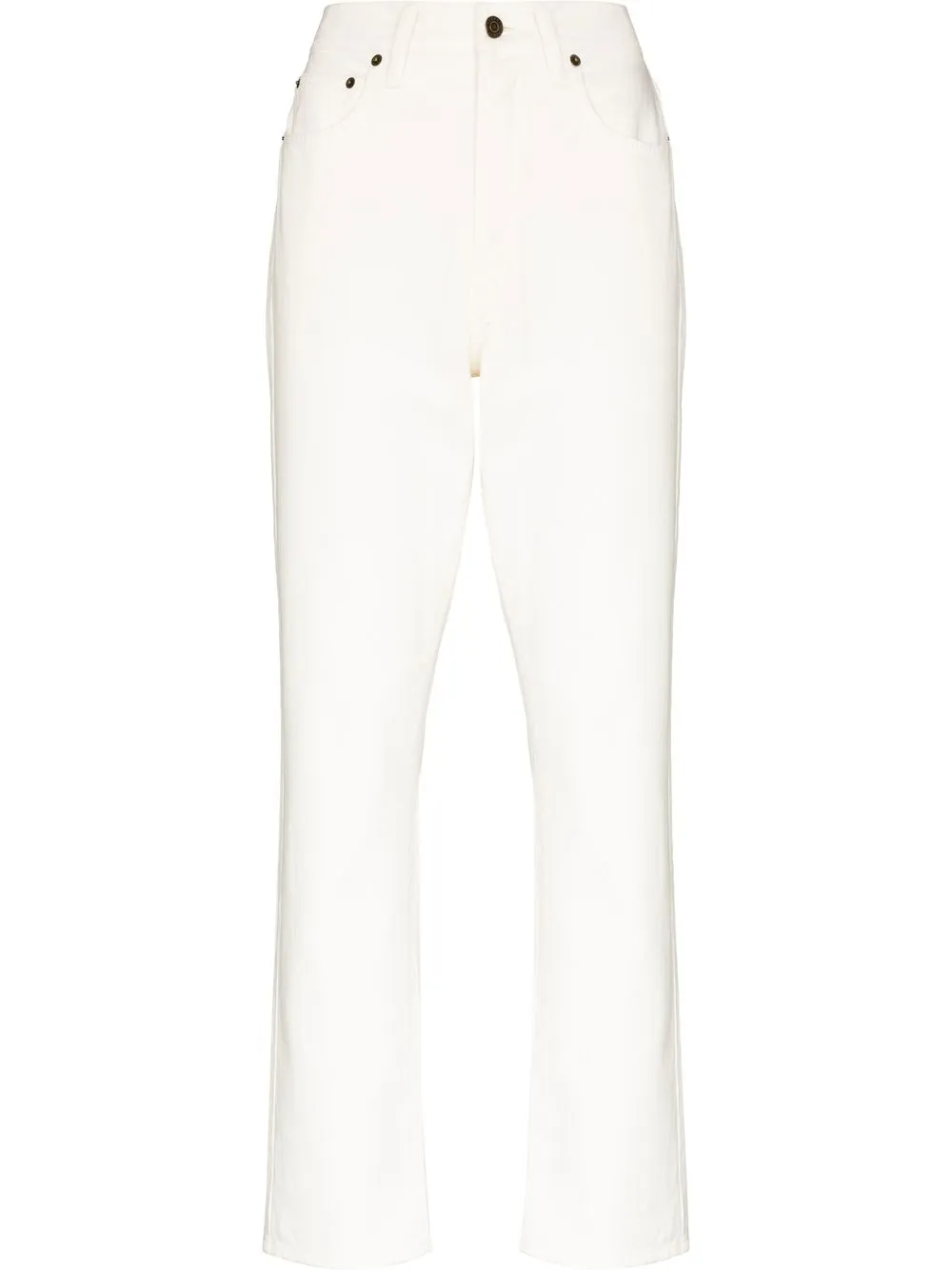 

St. Agni cropped high-waisted jeans - White