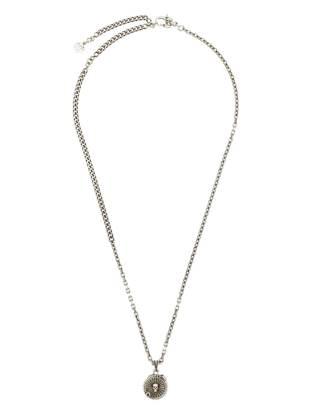 

Alexander McQueen snake skull medallion necklace - Silver
