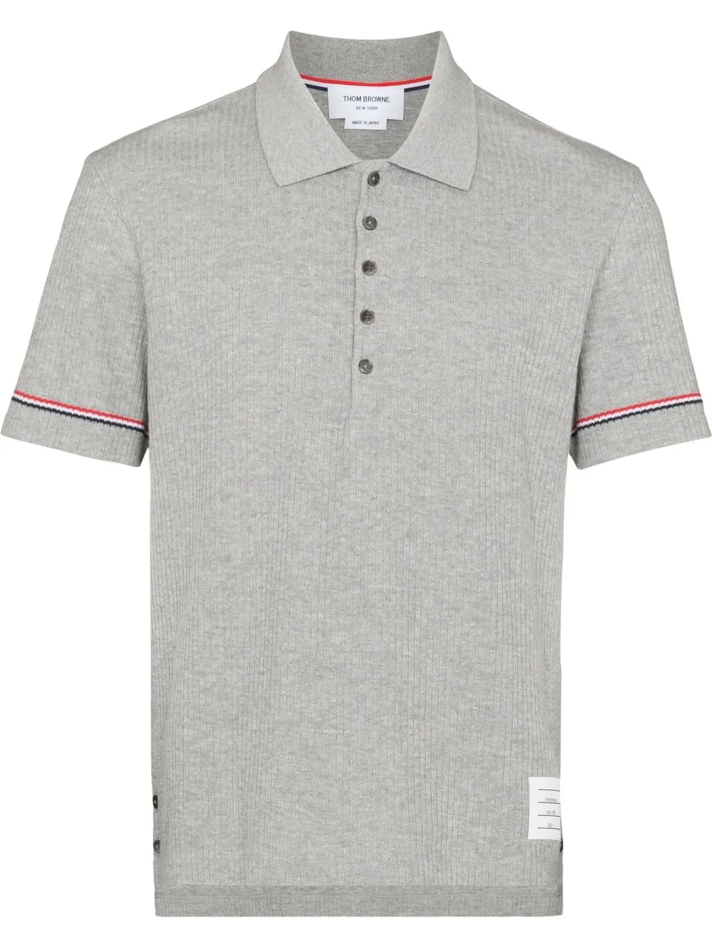 

Thom Browne RWB micro thermal polo shirt - Grey